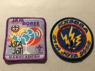 Jamboree On The Air / Internet.  Bangladesh 2018 & Usa 2008.  Two Scout Badges.