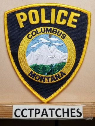 Columbus,  Montana Police Shoulder Patch Mt