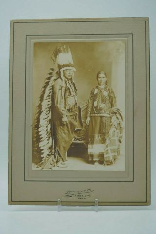 Original1880s Native American Indian Photo Ponca Chief Iron Thunder Cabinet Card