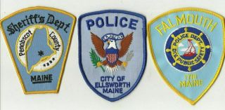 Falmouth / Ellsworth / Penobscot (maine) Police/sheriff Patches