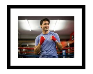 Justin Trudeau 8x10 Photo In Boxing Pose Canadian Prime Minister Canada