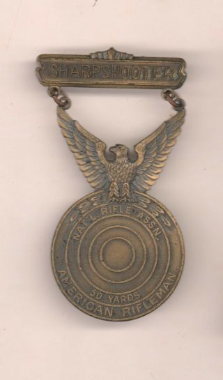Marksmanship Medal Nra 50 Yds American Marksman Hm Levens Mfg