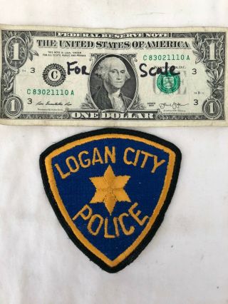 Logan City Police Utah Patch Un - Sewn State Of Utah