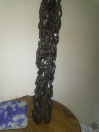 African Makonde Family Tree Of Life Carving 24 Inches