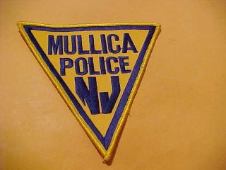 Mullica Jersey Police Patch Shoulder Size