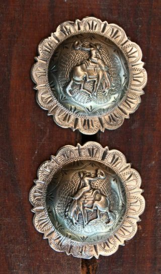 Cowboy Bridle Rosettes By Pappas Vintage Keyston Style