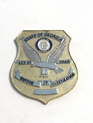 State Of Georgia Bureau Of Invesitigation Gbi Badge Shield Shaped Token
