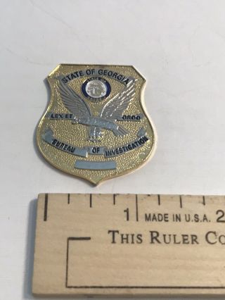 State Of Georgia Bureau Of Invesitigation GBI Badge Shield Shaped Token 2