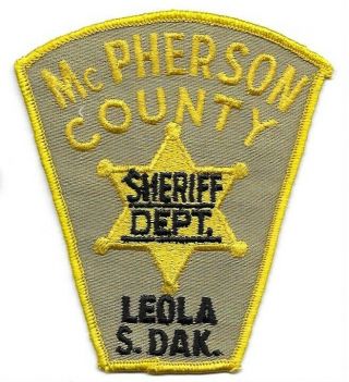 Leola Mcpherson County South Dakota Sd Police Sheriff Patch Old