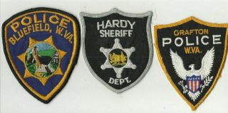 Grafton / Hardy / Bluefield (west Virginia) Police/sheriff Patches