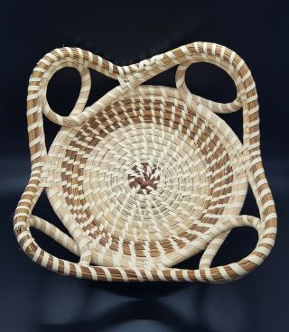 Gullah Sweetgrass Basket Special 4 Loop Handmade South Carolina