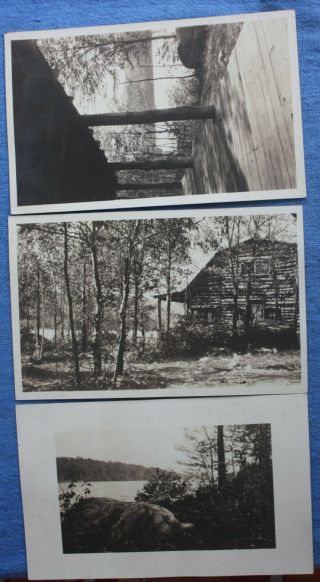 3 1930 Morris County Girl Scouts Camp Mogisca,  Lake Kanawauke Ny Photo Postcards