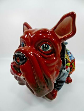 Talavera Dog Puppy,  Colorful Ceramic,  Mexican Pottery,  Folk Art