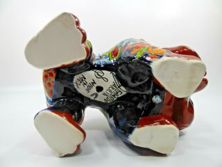 TALAVERA DOG puppy,  colorful ceramic,  mexican pottery,  folk art 3