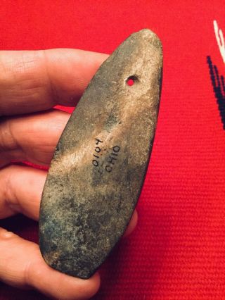 Indian Artifacts / Fine Ohio Collector Grade Pendant / Authentic Arrowheads