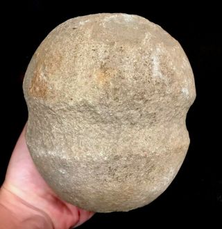 Mlc S3463 Big 5 1/2 Full Grooved Hammer Stone Maul Old Kansas Artifact