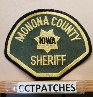 Monona County,  Iowa Sheriff (police) Shoulder Patch Ia