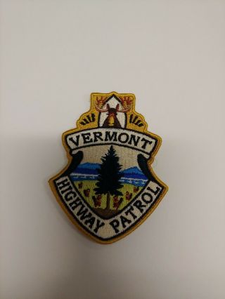 Troopers Cloth Patch Vermont Highway Patrol Moose Tree And Beavers