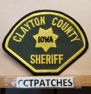 Clayton County,  Iowa Sheriff (police) Shoulder Patch Ia