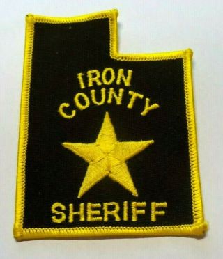 Iron County Utah Sheriff State Shape Patch