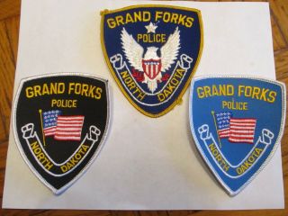 North Dakota Grand Forks Police Patch Set Top Cheese Cloth