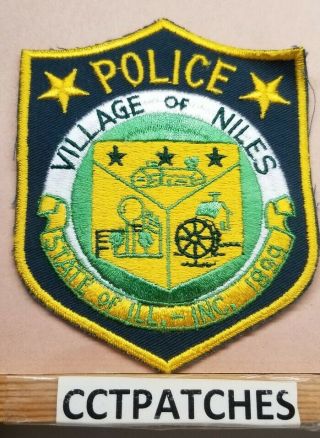 Village Of Niles,  Illinois Police Shoulder Patch Il