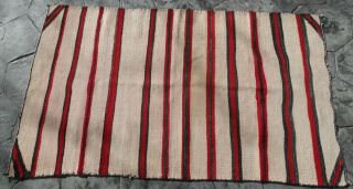 Old Navajo Double Saddle Blanket Rug Textile Weaving 34 " X 58 "
