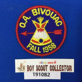 Boy Scout Carcajou Lodge 373 Fall 1958 O.  A.  Bivouac Order Of The Arrow Patch