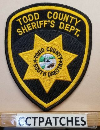 Todd County,  South Dakota Sheriff (police) Shoulder Patch Sd