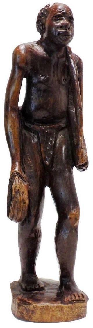 Carved Wood African Warrior Hunter Ethnic Tribal Sculpture Statue Figurine