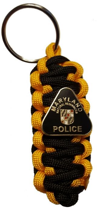 Maryland Natural Resources Police Shield Paracord Keychain