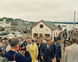 President John F.  Kennedy And Sister Patricia In Boothbay Maine 8x10 Photo