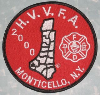 Hvvfa 2000 Monticello,  Ny Patch - Hudson Valley Volunteer Firemen 