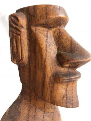 Old Rapa Nui Moai Kava Kava Wood Wooden Figure Easter Island Chile 16 Cm