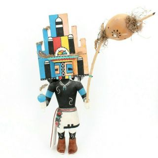Signed " Hemis " Native Navajo American Carved Painted Wooden Kachina Doll
