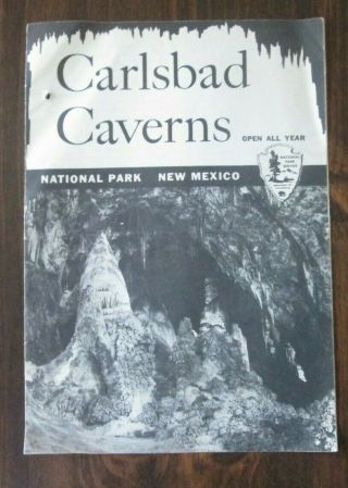 Carlsbad Caverns National Park Mexico 1958 Pamphlet