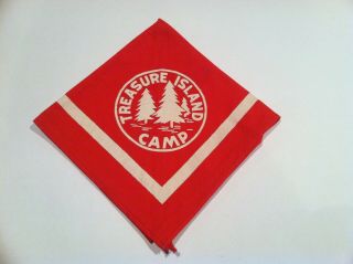 Boy Scout Philadelphia Council Treasure Island Camp Silkscreen Neckerchief