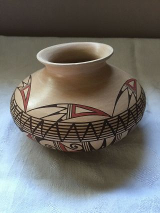 Handmade Native American Pottery Vase By Venora Silas Hopi Pueblo Pot Indian