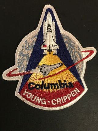 Nasa Space Shuttle Columbia - Young - Crippen Embroidery Patch 4” X 4.  5”