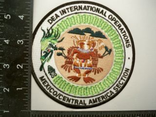 Federal Dea Hqs Intl Ops Mexico Central America Sect Patch Police Drug Tf Vwe