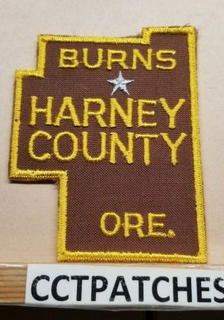 Harney County,  Oregon Burns Sheriff (police) Shoulder Patch Or