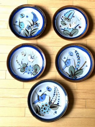 Mexican Ken Edwards 10 Inch Pottery Plates Set Of Five
