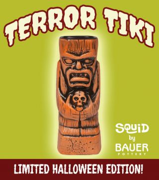 Squid Terror Tiki Limited Halloween Edition Tiki Mug By Bauer Pottery