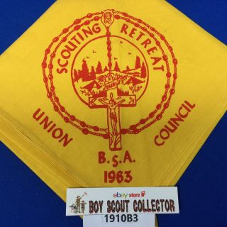 Boy Scout 1963 Union Council Catholic Scouting Retreat Neckerchief