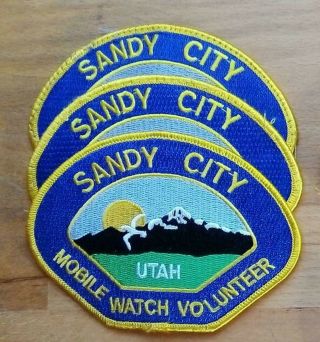 Patch Police Sandy City Mobile Watch Volunteer Utah State