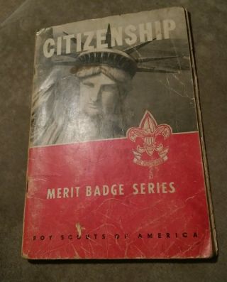 008 Vintage Boy Scouts Merit Badge Series Citizenship Booklet 1953