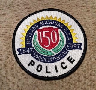Mi Holland Michigan Sesquicentennial Police Patch