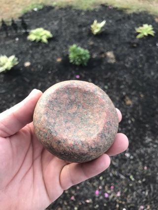 Fine Granite Discoidal Illinois Jersey Bluff Indian Artifacts
