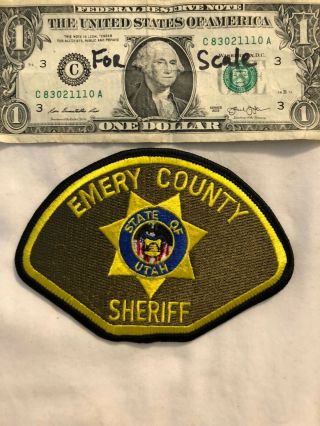 Emery County Sheriff Utah Police Patch Un - Sewn State Of Utah