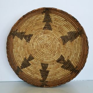 Vintage Handwoven Basket Tribal Native American African Hand Crafted 10 "